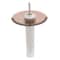 Novatto FALLS Single Lever Waterfall Vessel Faucet, Brushed Nickel/ Tea Glass GF-001BN-T - alternate 2